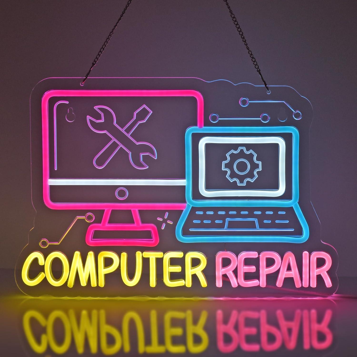 Computer Repair Neon Sign USB  - Electronics Repair Store 评论和价格